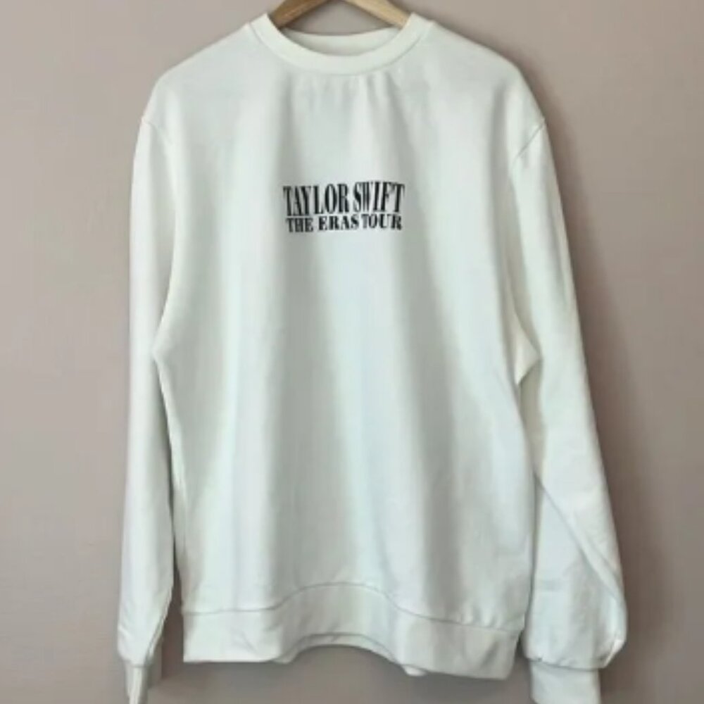 Taylor Swift | The Eras Tour White Crewneck Sweatshirt Sz Large Official Merch